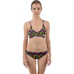 Rectangles and other shapes pattern                                      Wrap Around Bikini Set