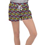 Rectangles and other shapes pattern                                 Women s Velour Lounge Shorts