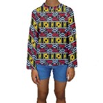 Rectangles and other shapes pattern                                     Kid s Long Sleeve Swimwear