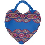 Shapes chains on a blue background                                              Giant Heart Shaped Tote