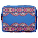 Shapes chains on a blue background                                              Make Up Pouch (Large)