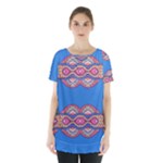 Shapes chains on a blue background                                                  Skirt Hem Sports Top