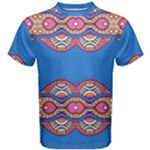 Shapes chains on a blue background                                              Men s Cotton Tee