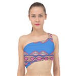 Shapes chains on a blue background                                             Spliced Up Bikini Top