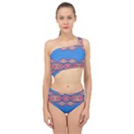 Shapes chains on a blue background                                            Spliced Up Swimsuit