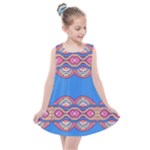 Shapes chains on a blue background                                           Kids  Summer Dress