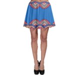 Shapes chains on a blue background                                              Skater Skirt