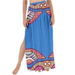 Shapes chains on a blue background                                            Maxi Chiffon Tie-Up Sarong