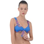 Shapes chains on a blue background                                              Front Tie Bikini Top