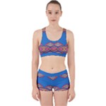 Shapes chains on a blue background                                              Work It Out Sports Bra Set