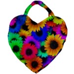 Colorful sunflowers                                                   Giant Heart Shaped Tote