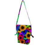 Colorful sunflowers                                                   Folding Shoulder Bag
