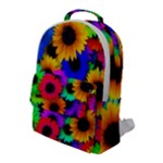 Colorful sunflowers                                                  Flap Pocket Backpack (Large)