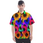 Colorful sunflowers                                                 Men s Short Sleeve Shirt