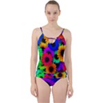 Colorful sunflowers                                                  Cut Out Top Tankini Set