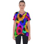 Colorful sunflowers                                                  Cut Out Side Drop Tee