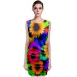 Colorful sunflowers                                                        Classic Sleeveless Midi Dress
