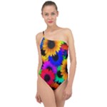 Colorful sunflowers                                                  Classic One Shoulder Swimsuit