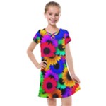 Colorful sunflowers                                                 Kids  Cross Web Dress
