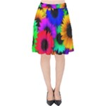 Colorful sunflowers                                                  Velvet High Waist Skirt