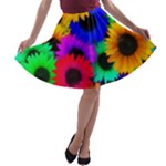 Colorful sunflowers                                                   A-line Skirt