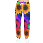 Colorful sunflowers                                                   Women velvet Drawstring Pants