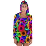 Colorful sunflowers                                                   Women s Long Sleeve Hooded T-shirt