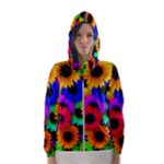 Colorful sunflowers                                                   Hooded Wind Breaker (Women)