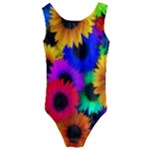 Colorful sunflowers                                                  Kids  Cut-Out Back One Piece Swimsuit