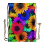 Colorful sunflowers                                                   Large Drawstring Bag