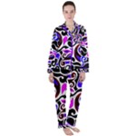 retro swirl abstract Satin Long Sleeve Pyjamas Set