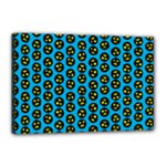 0059 Comic Head Bothered Smiley Pattern Canvas 18  x 12  (Stretched)