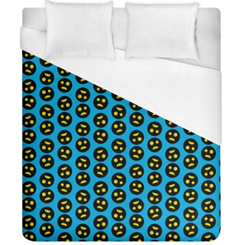 0059 Comic Head Bothered Smiley Pattern Duvet Cover (California King Size) from ZippyPress