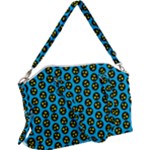 0059 Comic Head Bothered Smiley Pattern Canvas Crossbody Bag