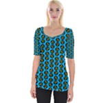0059 Comic Head Bothered Smiley Pattern Wide Neckline Tee