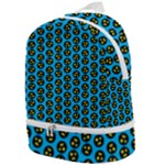 0059 Comic Head Bothered Smiley Pattern Zip Bottom Backpack