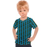 0059 Comic Head Bothered Smiley Pattern Kids  Sports Tee