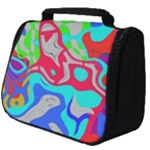 Colorful distorted shapes on a grey background                                                     Full Print Travel Pouch (Big)