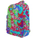 Colorful distorted shapes on a grey background                                                  Classic Backpack