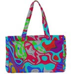 Colorful distorted shapes on a grey background                                                  Canvas Work Bag