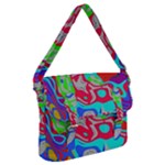 Colorful distorted shapes on a grey background                                                  Buckle Messenger Bag