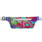 Colorful distorted shapes on a grey background                                               Active Waist Bag