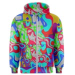 Colorful distorted shapes on a grey background                                                     Men s Zipper Hoodie