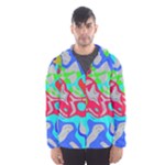 Colorful distorted shapes on a grey background                                                     Mesh Lined Wind Breaker (Men)