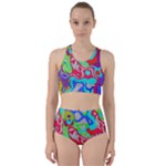 Colorful distorted shapes on a grey background                                                    Bikini Swimsuit Spa Swimsuit