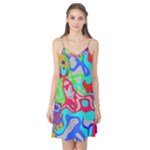 Colorful distorted shapes on a grey background                                                     Camis Nightgown