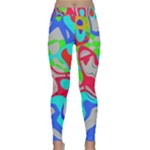 Colorful distorted shapes on a grey background                                                     Yoga Leggings