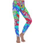 Colorful distorted shapes on a grey background                                                    Kids  Lightweight Velour Classic Yoga Leggings
