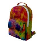 Colorful watercolors texture                                                   Flap Pocket Backpack (Large)