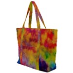 Colorful watercolors texture                                                Zip Up Canvas Bag